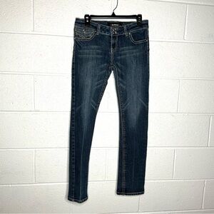 < Y2K Danesi Dark Wash Skinny Jeans Size 7 >